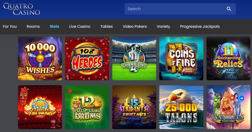 Online slots at Quatro Casino – popular and new slot games
